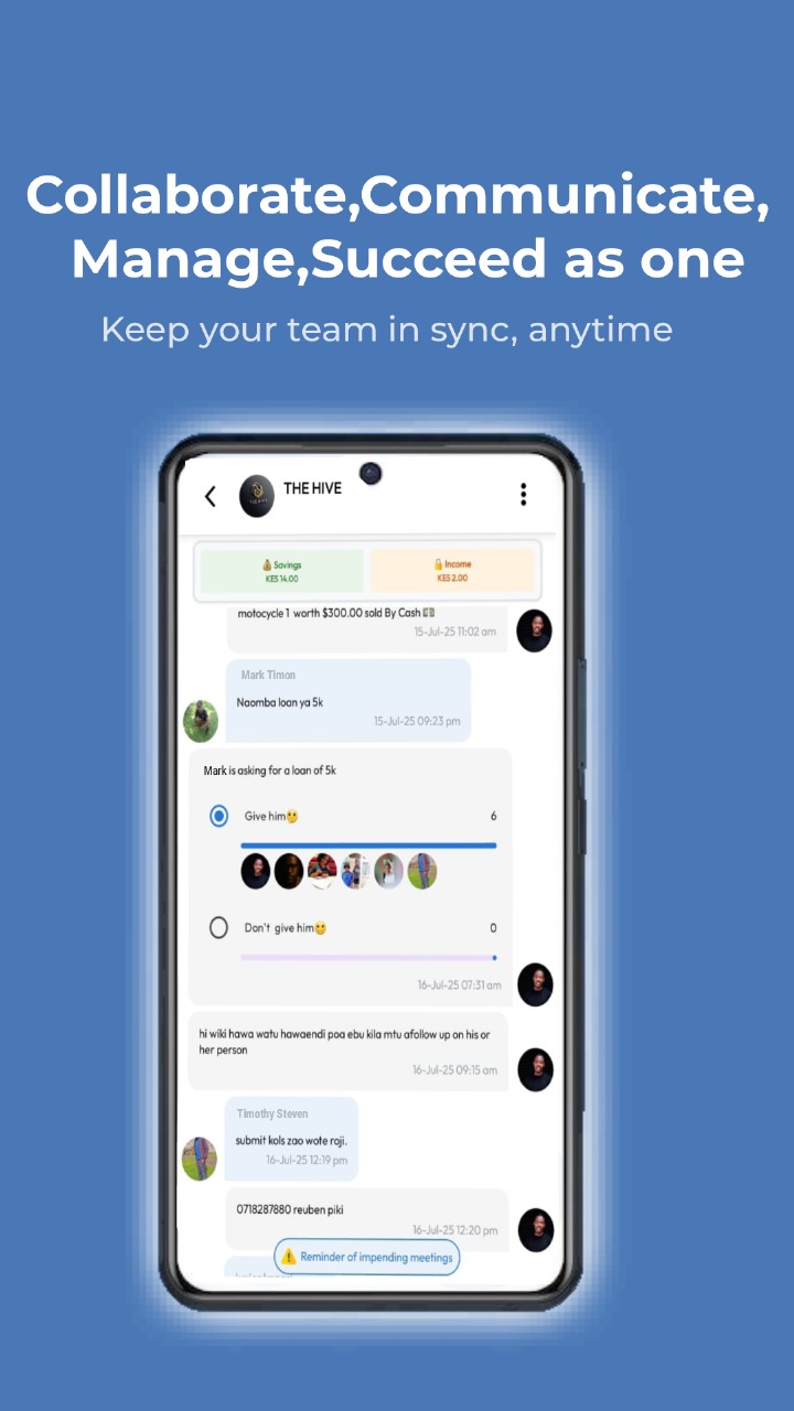 Messaging Interface - Save Smart, Grow Together